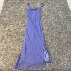 Riverside Tool and Dye Purple 100% Silk Slip Dress